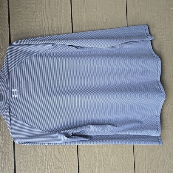 Under Armor Gray Stripe Heat Gear Loose Fit Pullover Medium M - Picture 6 of 6